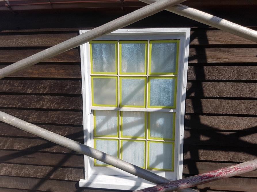 Yellow Outline Window Painting Toowoomba