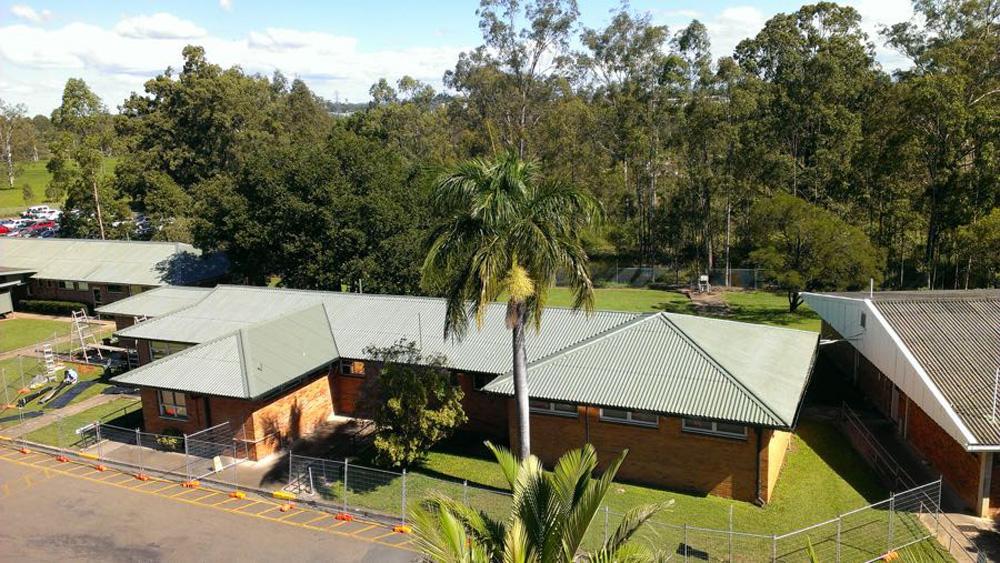 Aerial View Green Roof Painting Toowoomba