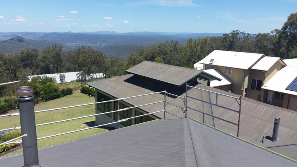 Simple Brown Roof Painting Toowoomba