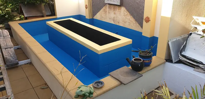 blue color fish pond painting toowoomba blue color fish pond painting toowoomba