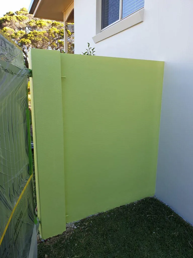 Yellow Green Fence Exterior House Painting