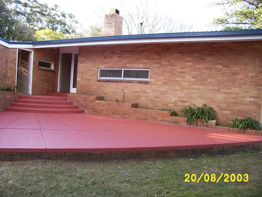 Red Walkway Exterior House Painting Toowoomba